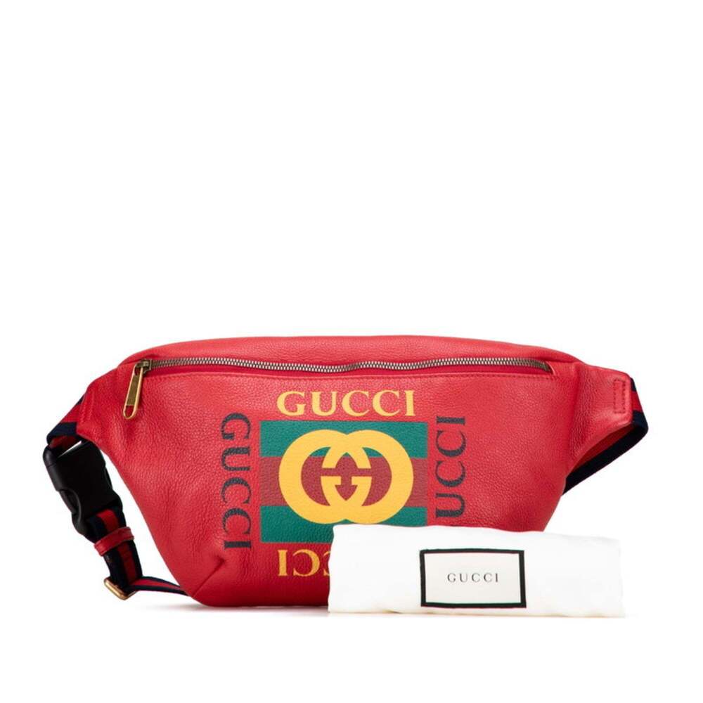 GUCCI Authentic Red Leather Fanny Pack - Picture 10 of 10